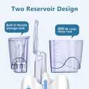 H2ofloss Dental Water Flosser for Teeth Cleaning With 12 Multifunctional Tips & 800ml Capacity, Professional Countertop Oral Irrigator Quiet Design(HF-9 whisper)