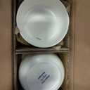 Famiware Star Dinnerware Sets, Plates and Bowls Set for 4, 12 Pieces Dishes - Chip and Scratch Resistant, Microwave and Dishwasher Safe Kitchen Set, Matte White