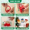Palksky Christmas Cake Pop Mold, 3D Printed Gingerbread Man & Santa Claus Shapes with Sticks and Wrappers, Fun Cake pop Molds for Holiday Baking, Party Treats & Christmas Desserts