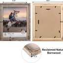 Rustic Barnwood Picture Frames 12x16 - Natural Reclaimed Wood Wall Hanging - Handcrafted Vintage Distressed, 1 3/4" Frame Width
