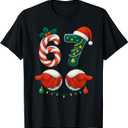 67 Christmas 6 7 Meme Pajamas Holiday Gen Alpha Slang T-Shirt S