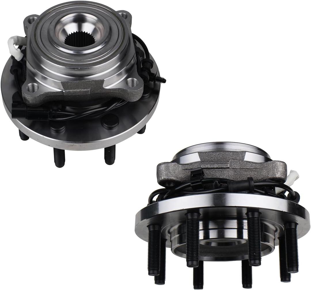 KUSATEC 515162 Front 2PCS Wheel Hub and Bearing Assembly Compatible with Ram 2500 3500 Pickup, 2013 2014 2015 2016 2017 2018, 8 Lug Bolts w/ABS