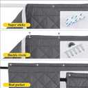 NICETOWN Thermal Insulated Door Curtain 100% Blackout Patio Door Panel 40"x86" Energy Saving Pet Friendly Keep Warm with 3 Hanging Ways for Supermarket/Apartment/Restaurant, Grey, 1 PC