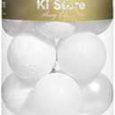 KI Store White Christmas Ball Ornaments, 20pcs 3.15-Inch, for Xmas Trees and Holiday Decor - Hooks Included