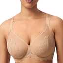 HSIA Minimizer Bras for Women Large Bust Full Coverage Lace Plus Size Bra - Mermaid Scales (L)