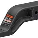 CURT 45430 Industrial Duty Forged Trailer Hitch Ball Mount, Fits 3-Inch Receiver, 21,000 lbs, 1-1/4-Inch Hole, 4-Inch Drop, 2-Inch Rise