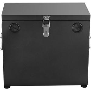 Stainless Steel 12V Car/RV/Marine Battery Box - Black Battery Relocation Kit for Trailer, Boat, Trolling Motor (27 Series)
