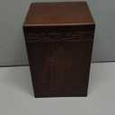 Cremation Urns for Human Ashes Adult Male Female, Wooden Carved Cross Urns Box and Casket for Ashe Men Women Child, Pets Cat Dog Urn, Burial Funeral Memorial Urns for Ashes, Holds 222 Cubic Inch