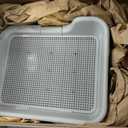 [DogCharge] Indoor Dog Potty Tray with Protection Wall Every Side for No Leak, Spill, Accident - Keep Paws Dry and Floors Clean (Tray Only, Grey)