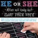 Baby Gender Reveal Party Supplies Kit, Photo Props Games Decorations,Boy or Girl, Includes 3 Game Posters (11x17), 3 Signs (8x10), 1 Erasable Marker, 48 Blue and Pink Voting Stickers