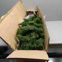 5FT Pre-Lit Hinged Artificial Christmas Tree With 390 Tips & 180 Multicolor Lights