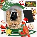 PeckCam Smart Bird Feeder with Camera 2K HD Auto Detect & Notify, AI Identify 10000+ Birds Camera with Solar Panel 5 Perch Attachments Wireless Outdoor Birdwatching Gift for Birds Lover, Green