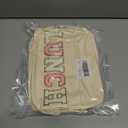 Lunch Bag for Women Insulated For Men PU leather Small Office Work lunch with Chenille Letters Leakproof Freezable Cooler Reusable Portable Box (White)