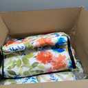 Hoteam 4 Set Outdoor Patio Chair Cushions 20 x 42 in Deep Seat Waterproof Patio Cushions Set for Furniture Replacement Removable Seat and Back (Flower)
