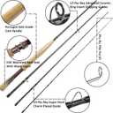 Aventik TroutFly Fly Fishing Rod with Extra Tip,8'6"/9'/9'6"/10', LW4-9,4-Piece Fast Action Carbon Fiber Rod, Japan Toray 46T High Modulus Trout Rod with Cordura Tube