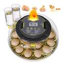 IBKINXX Incubator for Hatching Eggs-18 Egg Capacity, 2026 Newly Upgraded Automatic Egg Turner, Temperature & Humidity Control, 360 Viewing for Chicken, Duck and Quail Eggs (Black)