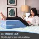 DMI Firm Wedge Pillow, Leg Pillow, Bolster Pillow, FSA Eligible Incline Pillow for Leg Elevation, Snoring, Foot Circulation, Pregnancy, Sciatica, Blue, 30.5 x 19.5 x 10