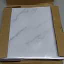 Spiareal 48 Pieces Peel and Stick Floor Tiles Vinyl Flooring 12 x 12 Inch Stick on Floor Tile Self Adhesive Waterproof DIY for Bathroom Kitchen Bedroom Living Room (White Marble)