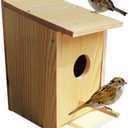 Premium Cedar Bird House for Outside -Handmade Weatherproof Nesting Box for Bluebird, Finches, Wrens | Easy Install on Tree, Fence or Post