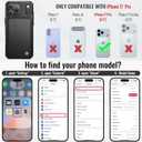 Vinich for iPhone 17 Pro Wallet Case with Card Holder, RFID Blocking Credit Slots Kickstand Shockproof Phone Cover Fit for iPhone 17 Pro 6.3" Black