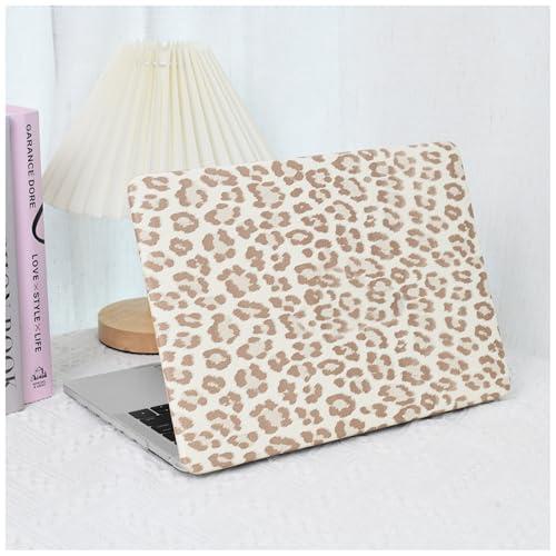BYCeke for MacBook Pro 16 inch Case 2026-2021 M5 M4 M3 M2 M1 A3403 A3186 A2991 A2780 A2485,Leather Leopard Print Hard Shell&Keyboard Cover for MacBook Pro16 M4 Cow Pattern Plastic Cases,Leopard White