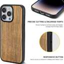 Premium Wooden Case for iPhone 16/16 Plus / 16 Pro / 16 Pro Max  Natural Walnut Wood & Shockproof TPU Edge | Sleek, Durable, Eco-Friendly Protective Cover (iPhone 16 Pro)