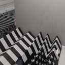 EcoNour Accordion Car Windshield Sun Shade American Flag Design | Reflective Car Window Shades for UV Protection & Heat Block | Foldable Sun Shield for Front Window | 58 x 27.5 Inches (Large, Black & White)