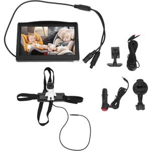 Diydeg Baby Car Camera, 5 Inch HD Display with Suction Bracket and No Latency Transfer, Adjustable Brightness for Rear Facing Car Seat Safety, Driving