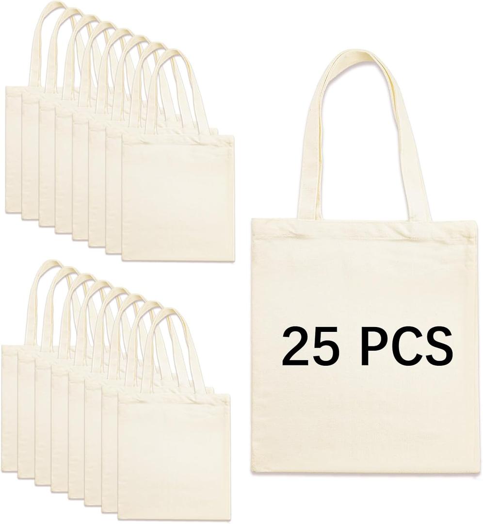 ORJ 13 * 15 inch Sublimation Blank Bags Bulk,Tote Bags for Sublimation, Canvas Tote Bags DIY Custom Shopping Bag