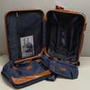 Cosbarn Carry On Luggage Sets 3 Piece, 20 Inch Luggage 22x14x9 Airline Approved with Wheels and TSA Lock, ABS Lightweight Hardshell Travel Suitcase Set with Duffel Bag Travel Bag for Men Women (Blue)