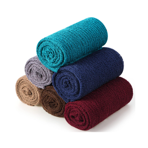 Tudomro 6 Pcs 15.8 x 59'' Newborn Baby Stretch Wraps Set 6 Colors Baby Photography Props Unisex Newborn Long Ripple Wrap Photo Blanket for Girl Boy Christmas DIY Photography(Dark Color)