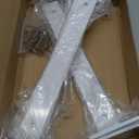 4 Pack - 4 inch White Hidden L Shelf Bracket (1/5 Inch Thicked) Iron Floating Shelf Brackets Rustic Industrial Metal Brackets for Shelf Support