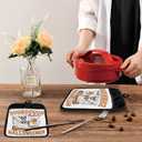 Halloween Skeleton Baker Pot Holders with Pockets, Gifts for Sourdough Bakers, Funny Halloween Skull Oven Pot Holders Heat Resistant Oven Mitts Hot Pads for Kitchen Baking Cooking