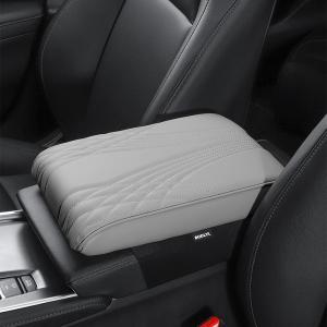 Car Center Console Cover, Memory Foam Car Armrest Cushion, Beige Auto Arm Rest Pad, Leather Arm Rest Covering Car, Hand Rest Pillow for SUV/Truck/Vehicle (No.2 Gray)