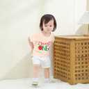 Baby Girl 1st Birthday Shirt,First Birthday Outfit Girl - One Year Old Short Sleeve Tee (Beige)