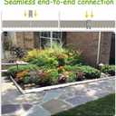 A ANLEOLIFE 20FT Galvanized Steel Landscape Edging, 6-Pack 40" L x 8" H Hammer-in Metal Garden Border with 10 Stakes for Lawn, Pathway, Flower Beds White