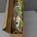 Dingion Valentine's Day Wreath 14 Inch Tulip Wreath for Front Door Vivid Valentines Floral Wreaths Spring Artificial Flowers Garland with Leaves for Valentine's Day Home Window Wall Wedding Decor