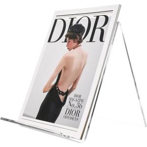 Lovemolly Acrylic Book Stand – Clear Display Easel for 8.5×11″ Books, 5mm Thick Transparent Holder for Tablet, Phone, Album, CD, Magazine, Picture & Plate, 8.27″W x 9.25″H x 10.24″D