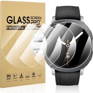 Suoman 4-Pack for Samsung Galaxy Watch 8 44mm Tempered Glass Screen Protector,HD-Clear Hardness Protective Film for Galaxy 44 mm Smartwatches [Anti-Scratch]