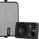 Inwa Outdoor Bluetooth Speakers, IPX5 Waterproof 400W Wall Mount Speaker, Powerful Indoor/Outdoor Sound System, Wireless Sync Up to 100 Speakers, Suitable for Patio/Porch/Gazebo/Garage(MZ-621, Pair)