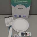 Combuh Battery Operated Shower Light Waterproof Inside, Rechargeable Motion Sensor Ceiling Lights Battery Powered with Remote, No Wiring Magnetic Cordless LED Overhead Lighting for Closet Hallway (1pack, 3CCT-Round)