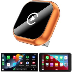 Wireless CarPlay Adapter, 2-in-1 Mini CarPlay & Android Auto Wireless Adapter, Plug & Play, Auto Connect, Car Accessories, Car Play Dongle Compatible with iPhone & Android