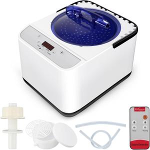 4 Liter Sauna Steamer Machine, 1500W Portable Steam Generator, Spa Machine, Timer Display for Body Detox, with Remote Control, Steam Cup, Home Spa Sauna Accessories 4 Liter Sauna Steamer Machine, 1500W Portable Steam Generator, Spa Machine, Timer Display for Body Detox, with Remote Control, Steam Cup, Home Spa Sauna Accessories
