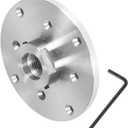 Findmall 6 Inch Steel Wood Lathe Face Plate 1-1/4 Inch x 8TPI Threaded with Locking Set Screw to Secure on Spindle for Wood Lathe Turning Reversing Lathes