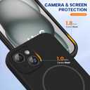 Miracase Magnetic for iPhone 15 Case, [Soft Anti-Scratch Microfiber Lining], Compatible with MagSafe, Liquid Silicone Case Shockproof Drop Protection Phone Case for 15, Black Magnetic