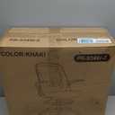 Drafting Chair Tall Office Chair with Flip-up Armrests, Adjustable Height, and Enhanced Lumbar Support - Ergonomic Rolling Stool, Back Support, and Adjustable Foot Rest Ring for Standing Desk Khaki (934W-Z)