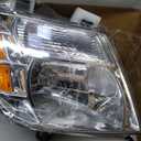 Headlights Assembly Compatible with Nissan Pathfinder 2008-2012 Head Lamps, Halogen Headlamp Replacement 26060ZS00A 26010ZS00A NI2502171 NI2503171, Bulb Included, Chrome Housing Amber Reflector