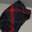 Tanming Women's Winter Warm Elastic Waist Wool Plaid A-Line Pleated Long Skirt (Dark Blue-L)