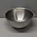 18/8 Stainless Steel Microwell Colander, 2.5QT Large Capacity with Handle Kitchen Food Strainer Basket for Washing Vegetables, Fruits, Rice, and Pasta (primary colour, 2.5QT)