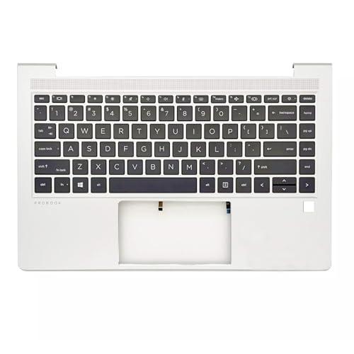 Wzqrps New Replacement for HP Probook 440 G10 445 G10 Laptop Upper Case Palmrest Backlit Keyboard Assembly Part N42405-001 N42406-001 Silver (Probook 440 445 G10 Backlit Keyboard)